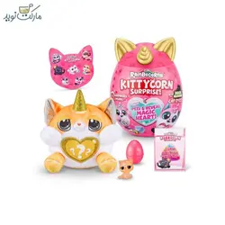عروسک رینبوکورنز سورپرایزی سری Kittycorn با شاخ و گوش طلایی