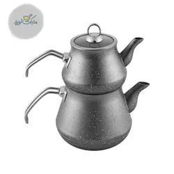 ست کتری و قوری کاراجا مدل Bio Granit Midi طوسی