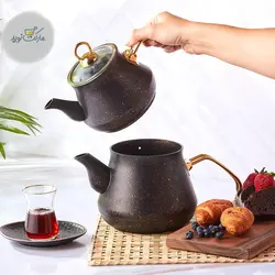 ست کتری و قوری کاراجا مدل Bio Granit Midi مشکی