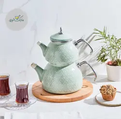 ست کتری و قوری کاراجا مدل Kristal سبز