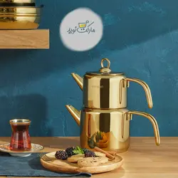 ست کتری و قوری امسان مدل Miras گلد
