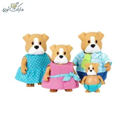 عروسک خانواده 4 Li’l Woodzeez تایی مدل Woofington Bulldogs