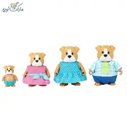 عروسک خانواده 4 Li’l Woodzeez تایی مدل Woofington Bulldogs