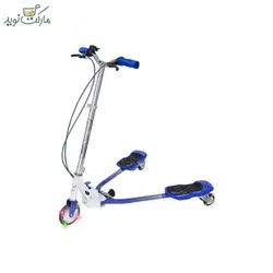اسکوتر EVO آبی با چرخ چراغ دار
