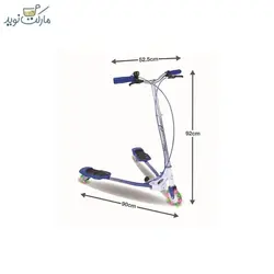 اسکوتر EVO آبی با چرخ چراغ دار