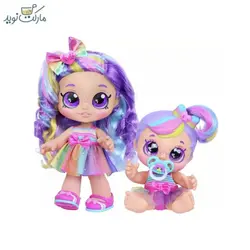 عروسک Kindi Kids مدل Rainbow Kate با خواهر
