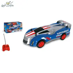 ماشین کنترلی Hot Wheels طوسی آبی مقیاس 1:28 سری Race Team