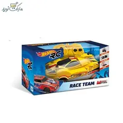 ماشین کنترلی Hot Wheels زرد مقیاس 1:28 سری Race Team