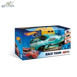 ماشین کنترلی Hot Wheels فیروزه ای مقیاس 1:28 سری Race Team
