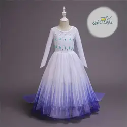 لباس سفید پرنسس السا سایز 14