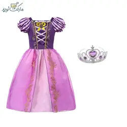 لباس پرنسس راپونزل بنفش صورتی سایز 12