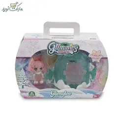 عروسک گلیمیز درخشان صورتی با خانه قطبی