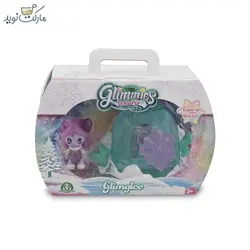 عروسک گلیمیز درخشان بنفش با خانه قطبی