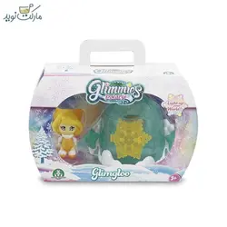 عروسک گلیمیز درخشان زرد با خانه قطبی