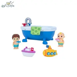 ست وسایل حمام و وان موزیکال با ۲ فیگور