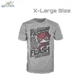 تیشرت شخصیت فلش طوسی سایز XL فانکو پاپ