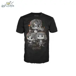 تیشرت شخصیت های اصلی هری پاتر سایز L مشکی فانکو پاپ