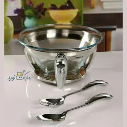 ظرف سوفله استیل سالاد خوری رامیسا مدل پافیلی