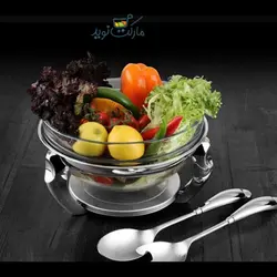 ظرف سوفله استیل سالاد خوری رامیسا مدل پافیلی