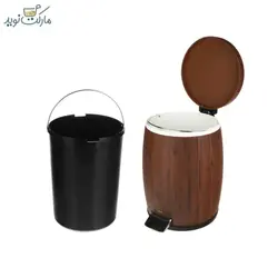 سرویس آشپزخانه ۸ تکه بهاز کالا مدل خمره ای سفید و قهوه‌ای