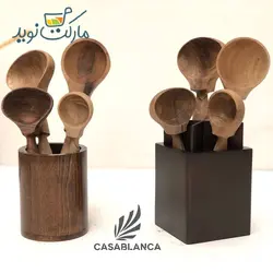 جای قاشق و چنگال چوبی کازابلانکا