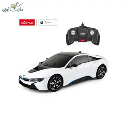 ماشین کنترلی بی ام و I8 راستار مقیاس 1:18 سفید