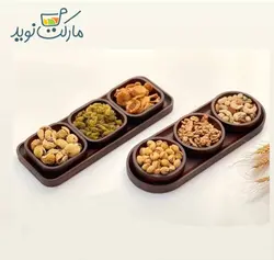 اردور خوری چوبی سه پیاله با زیره کازابلانکا