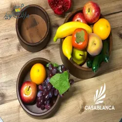 ست کاسه چوبی میوه، سالاد و آجیل کازابلانکا