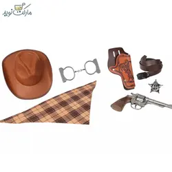 ست تفنگ 6 تکه کلانتر کابوی با کلاه Gonher