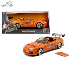 ماشین فلزی تویوتا Supra نارنجی سری Fast & Furious مقیاس 1:24