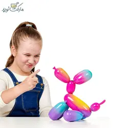 سگ بادکنکی رباتیک مدل اسکوییکی رنگین کمانی