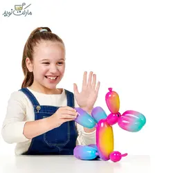 سگ بادکنکی رباتیک مدل اسکوییکی رنگین کمانی