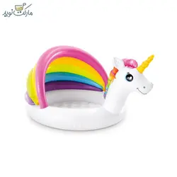 استخر بادی intex مدل یونیکورن سایبان‌دار