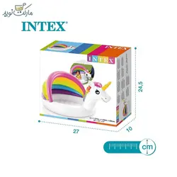 استخر بادی intex مدل یونیکورن سایبان‌دار