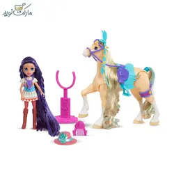 عروسک با اسب بلوند مدل Winner’s Stable