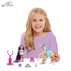 عروسک با اسب بلوند مدل Winner’s Stable