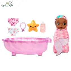 عروسک بیبی بورن سورپرایزی با حوله صورتی