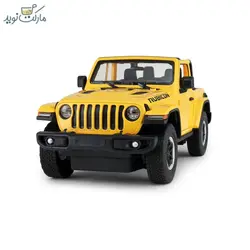 ماشین کنترلی راستار جیپ Wrangler Rubicon زرد مقیاس 1:14