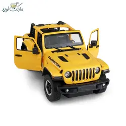 ماشین کنترلی راستار جیپ Wrangler Rubicon زرد مقیاس 1:14