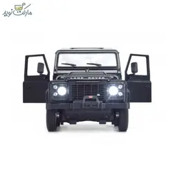 ماشین کنترلی راستار لندرور Defender مشکی با تریلر مقیاس ۱:۱۴