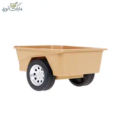 ماشین کنترلی راستار لندرور Defender مشکی با تریلر مقیاس ۱:۱۴