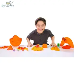 تخم داینو اسمشرز چراغ‌دار با استخوان زرد سری Mega Lightup