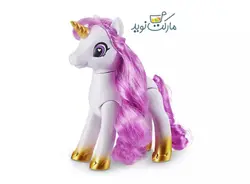 اسب یونیکورن با شاخ طلایی مو بنفش Sparkle Girlz