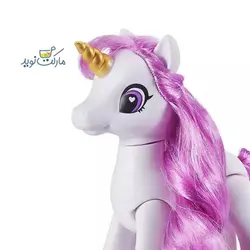 اسب یونیکورن با شاخ طلایی مو بنفش Sparkle Girlz