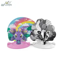 پک دوتایی عروسک زووبلز مدل پروانه رنگی و روباه سیاه‌سفید