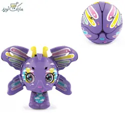 پک دوتایی عروسک زووبلز مدل پروانه رنگی و روباه سیاه‌سفید