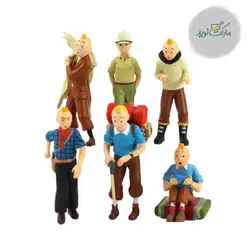 پک عروسک‌های اکشن فیگور کارتون تن‌تن