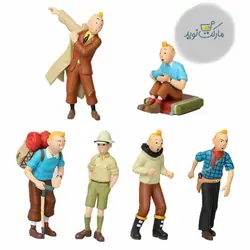 پک عروسک‌های اکشن فیگور کارتون تن‌تن