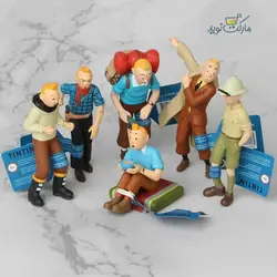 پک عروسک‌های اکشن فیگور کارتون تن‌تن