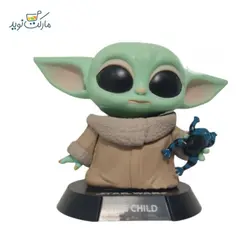 عروسک شخصیت بیبی یودا با غورباقه مدل کازبیبی